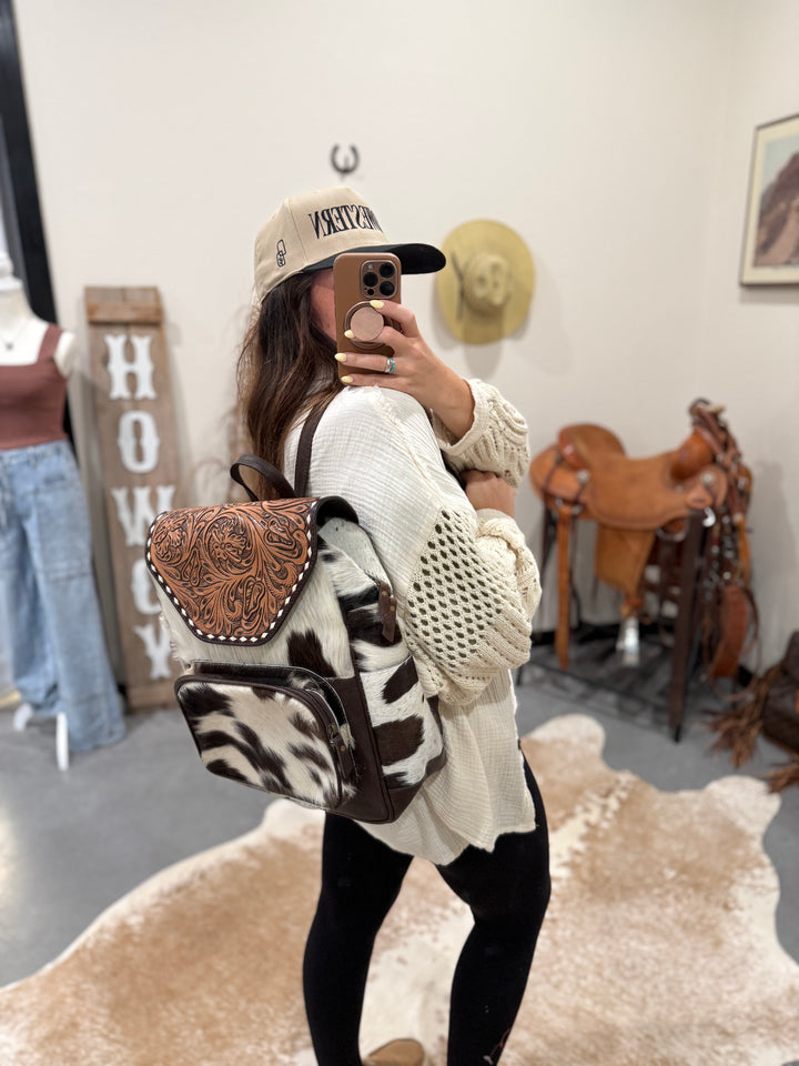 Cowhide Backpack #3