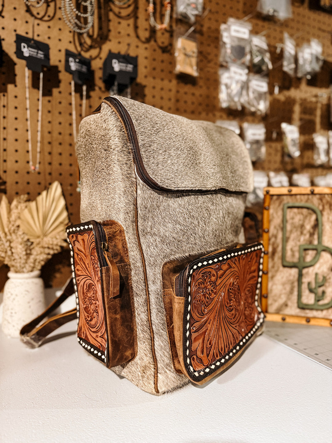 Evangeline Cowhide Backpack #40