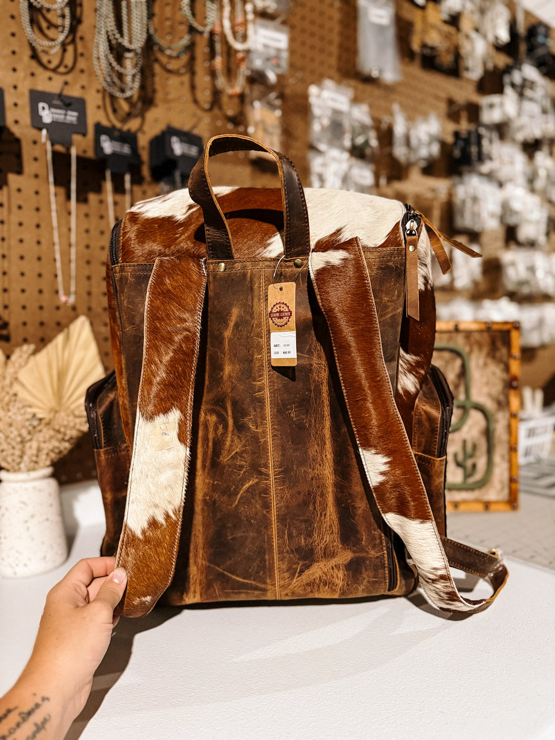 Evangeline Cowhide Backpack #25