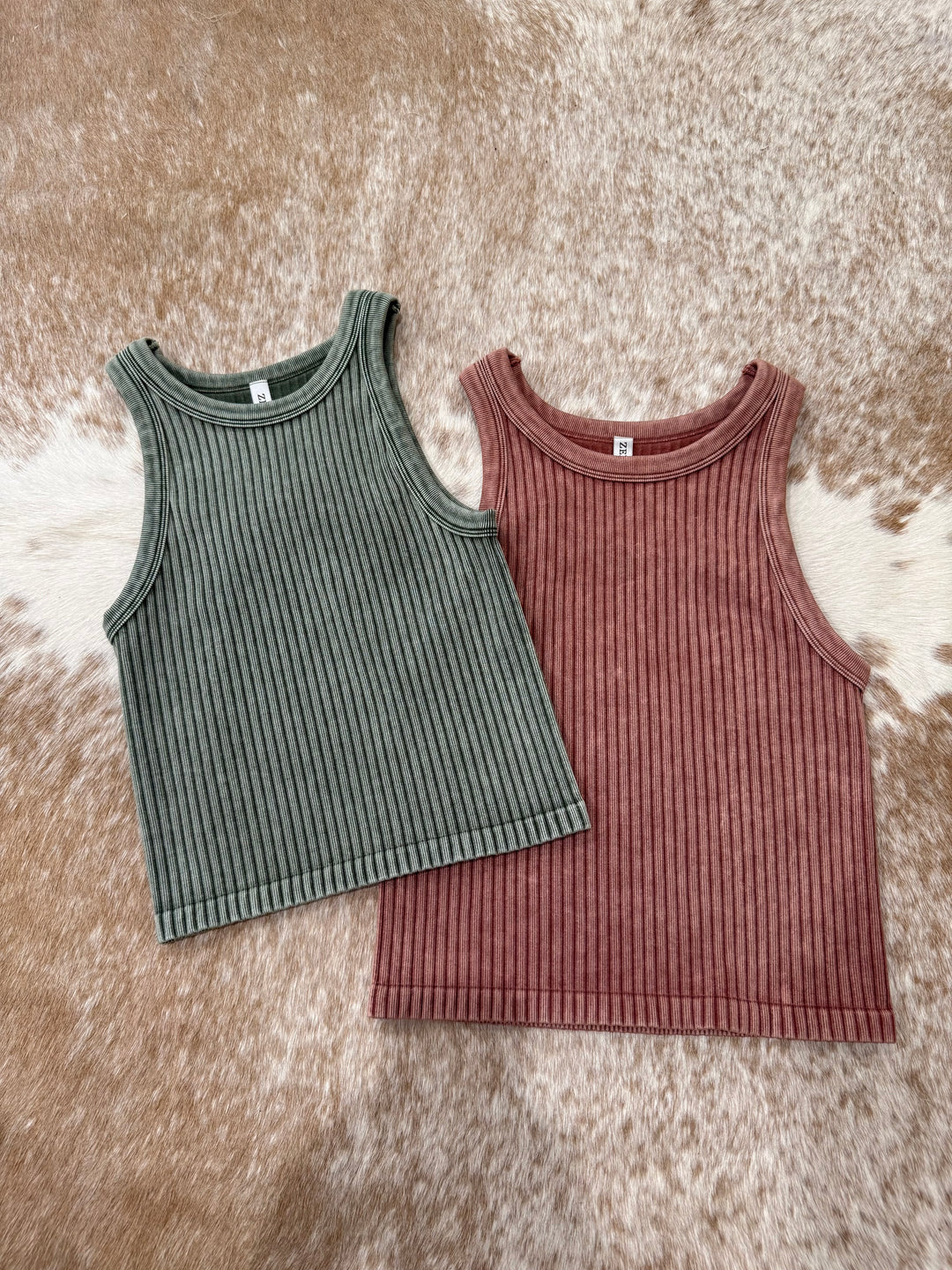 Core Ribbed Tank: Deep Camel