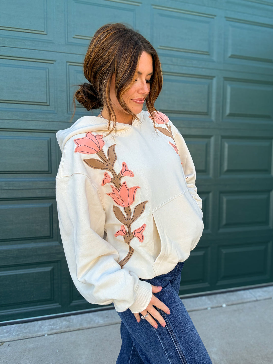 Lotus Applique Sweatshirt