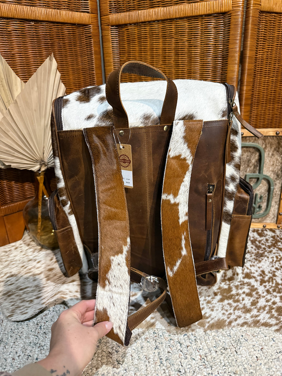 Evangeline Cowhide Backpack #76