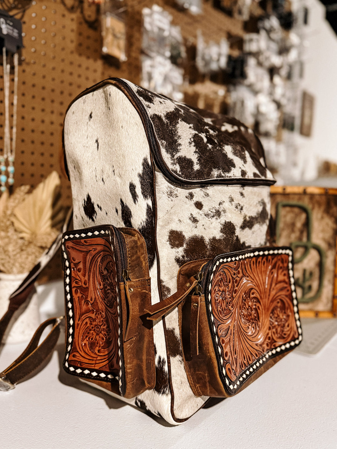 Evangeline Cowhide Backpack #14