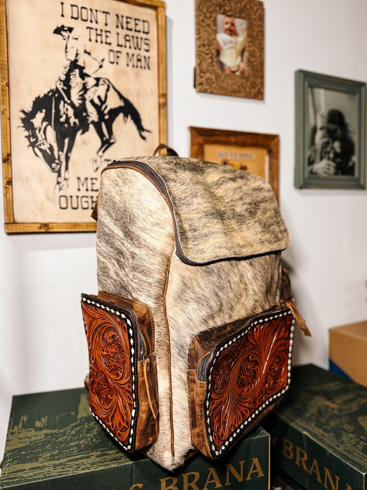 Evangeline Cowhide Backpack #1
