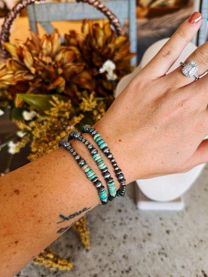 Red River Turquoise & Navajo Pearl Bracelet