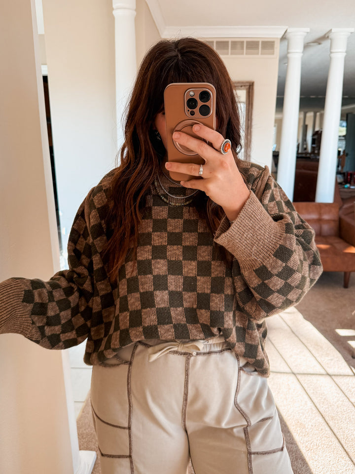 Checker Knit Sweater