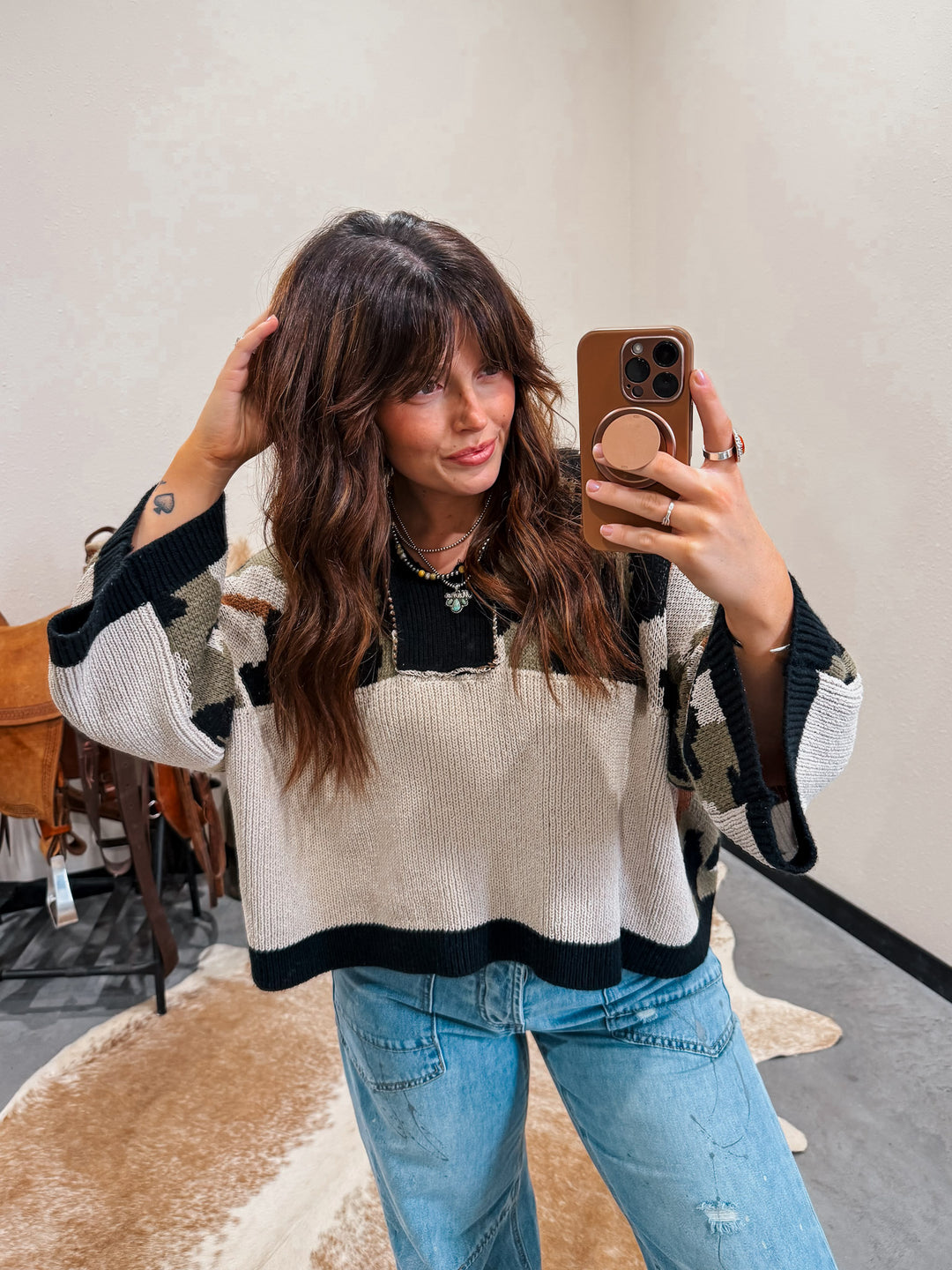 Camouflage Knit Sweater