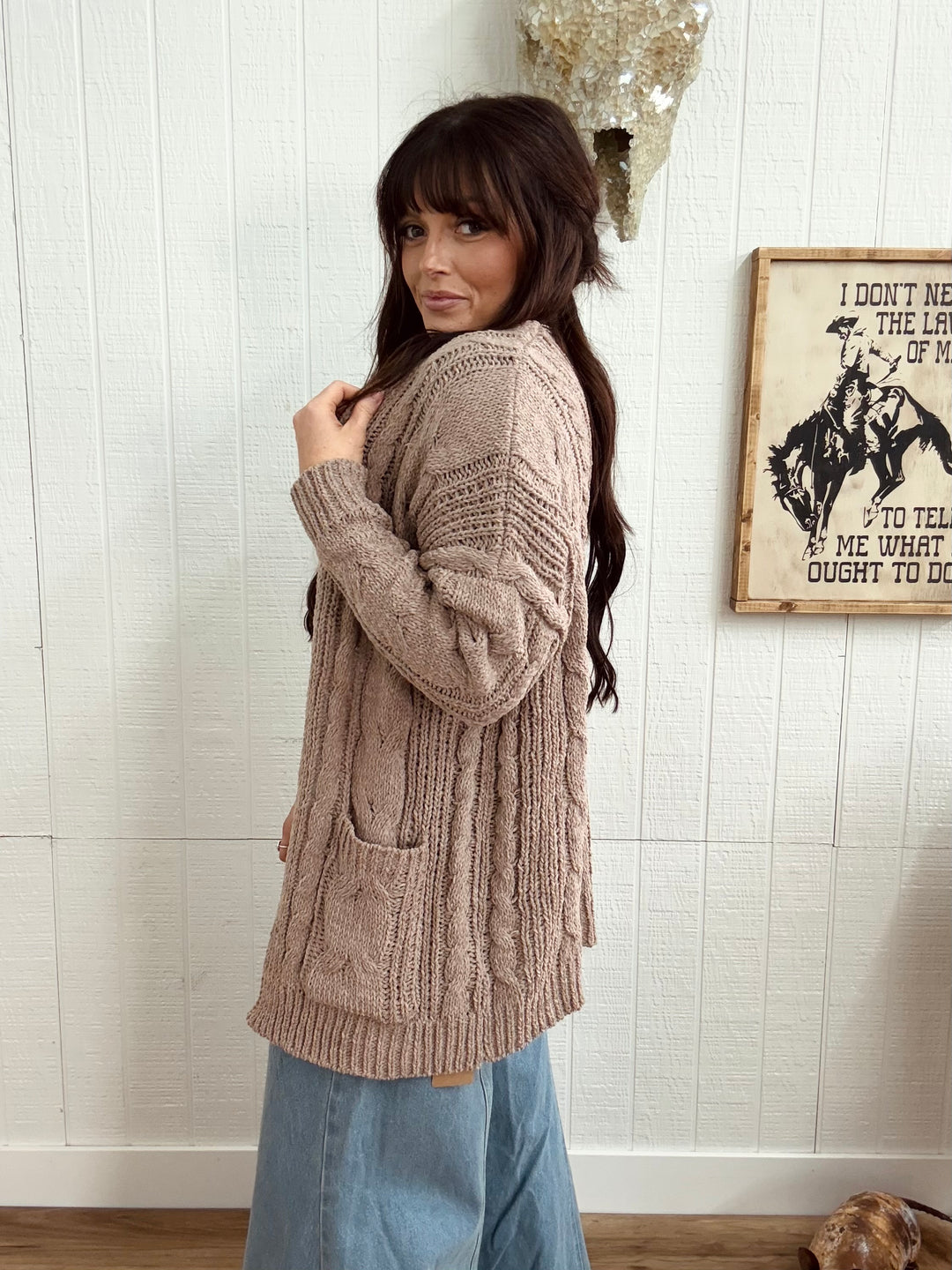 Carry On Cable Knit Cardigan