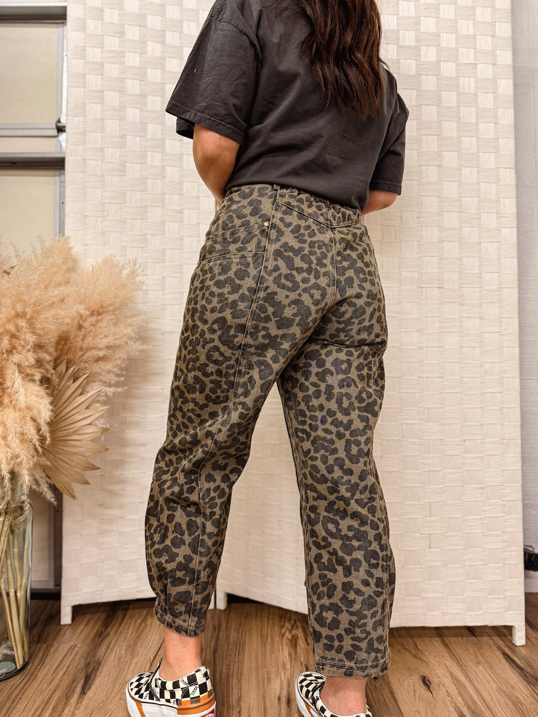 Leopard Barrel Jeans