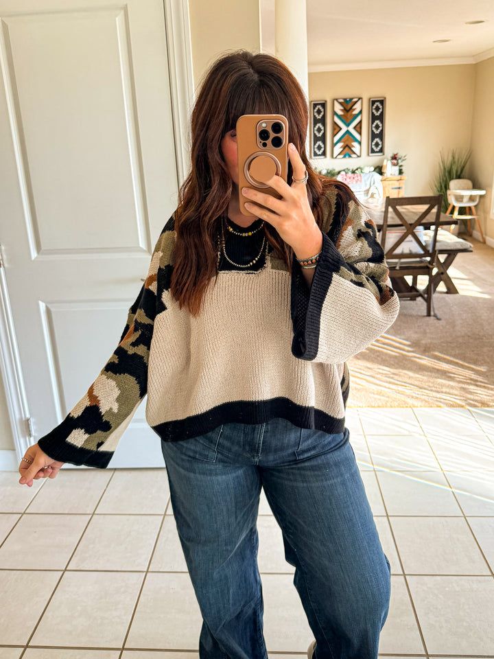 Camouflage Knit Sweater