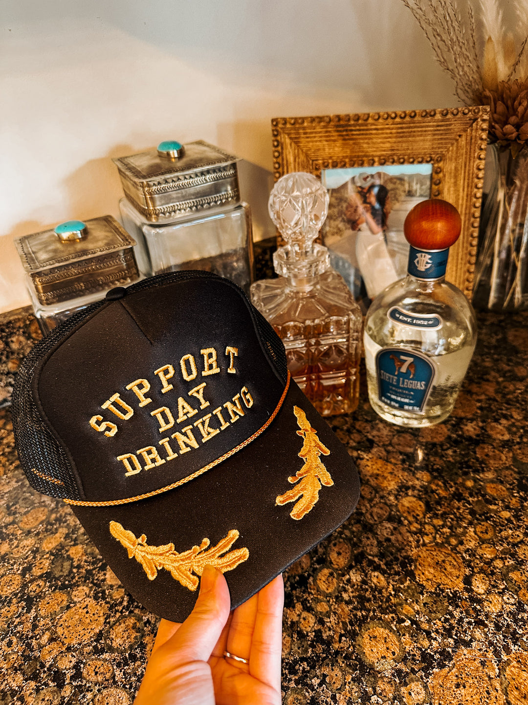 Support Day Drinking Captain Trucker Hat