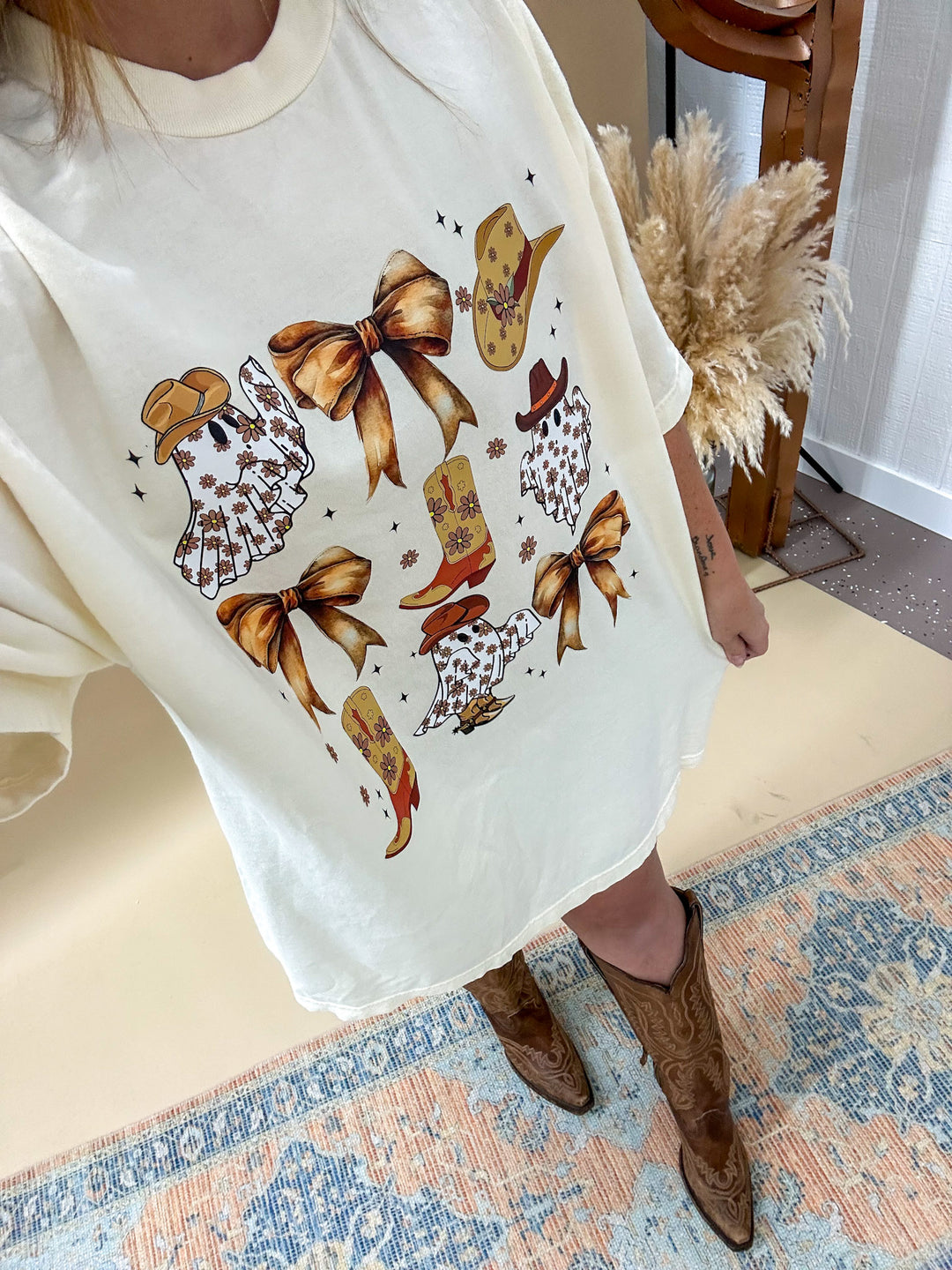 Boo & Boots Oversized Tee