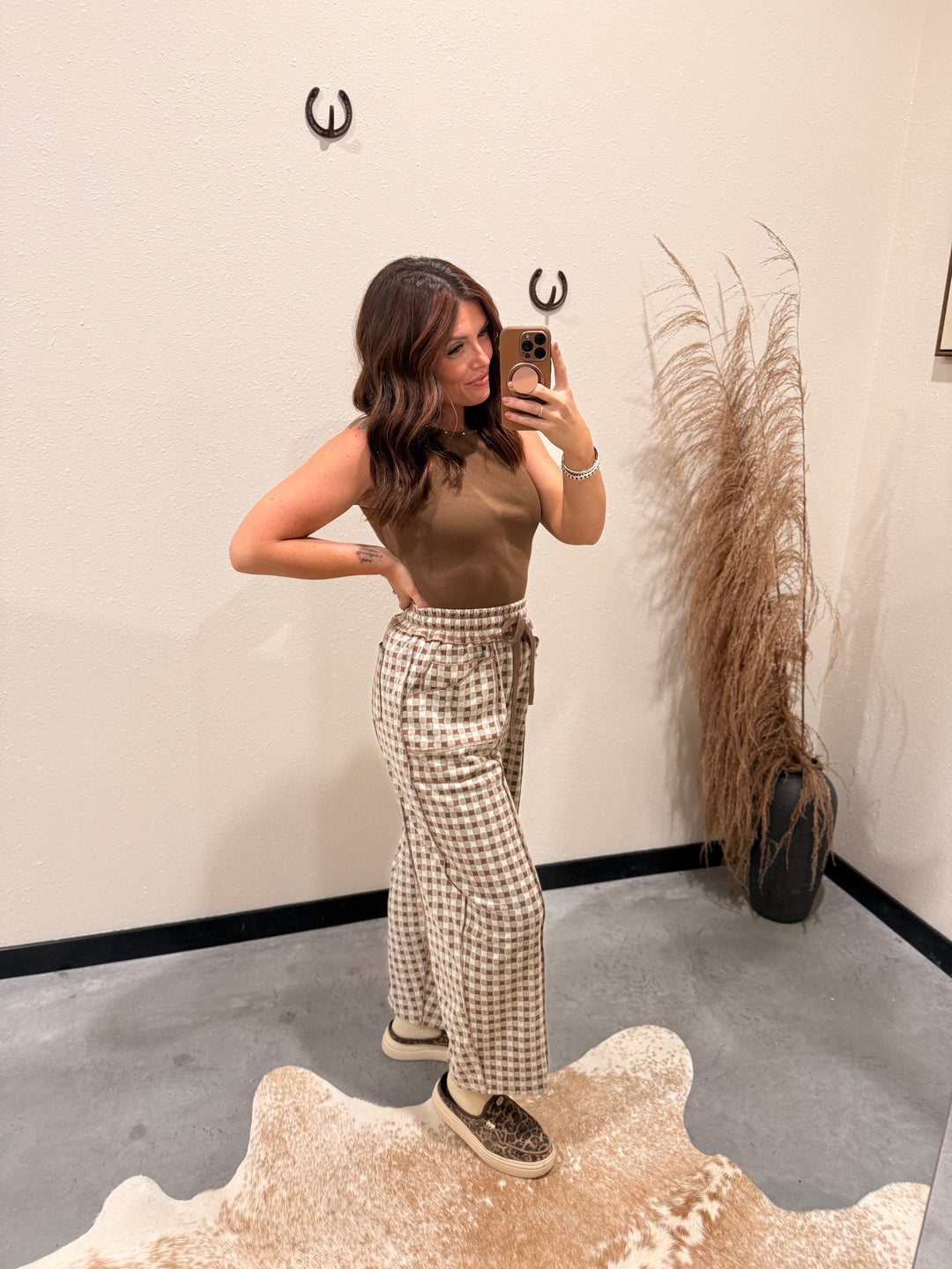 Gingham Barrel Lounge Pants