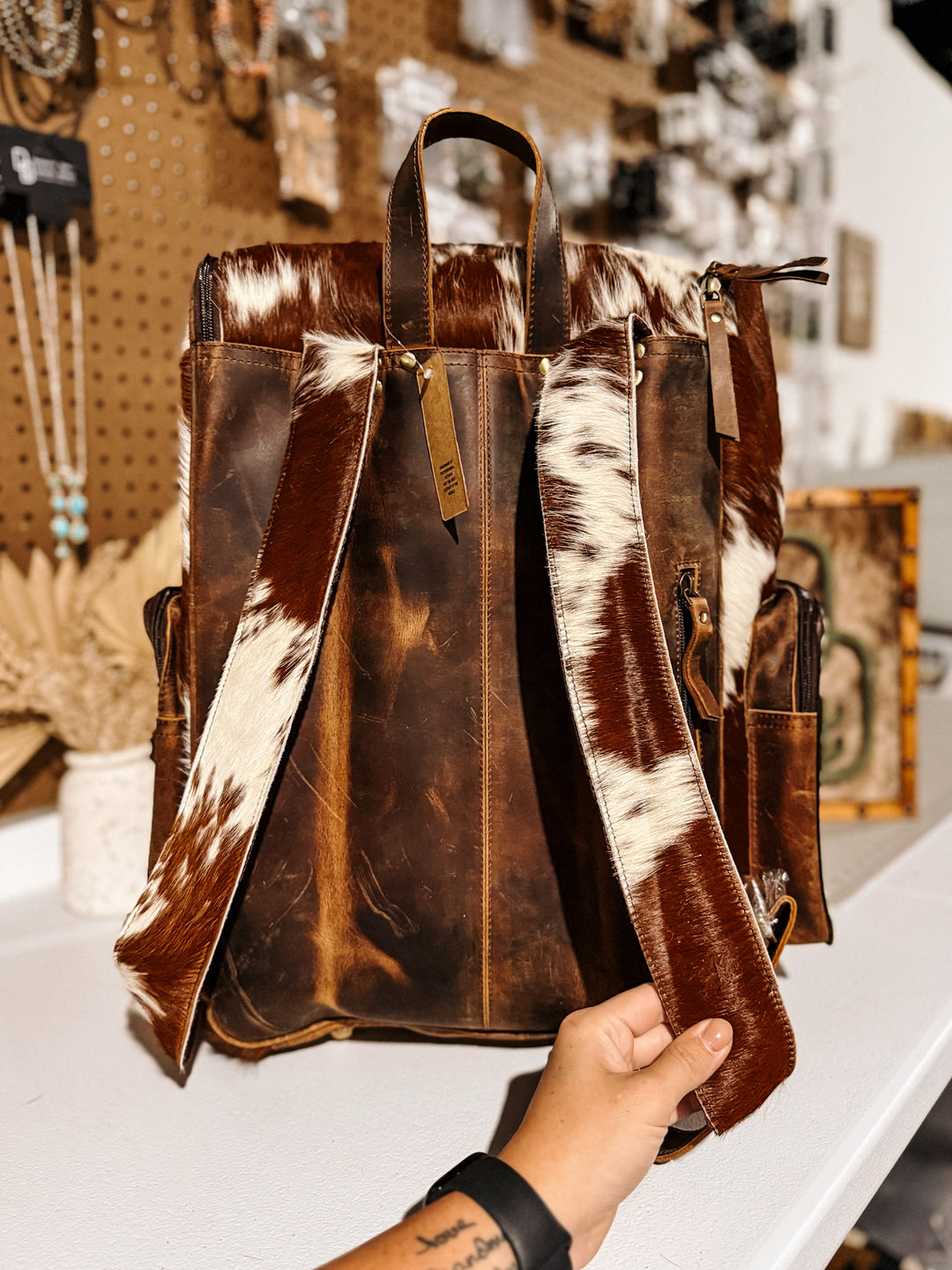 Evangeline Cowhide Backpack #17