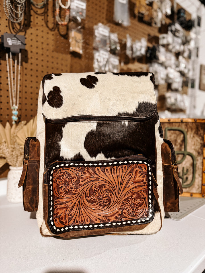 Evangeline Cowhide Backpack
