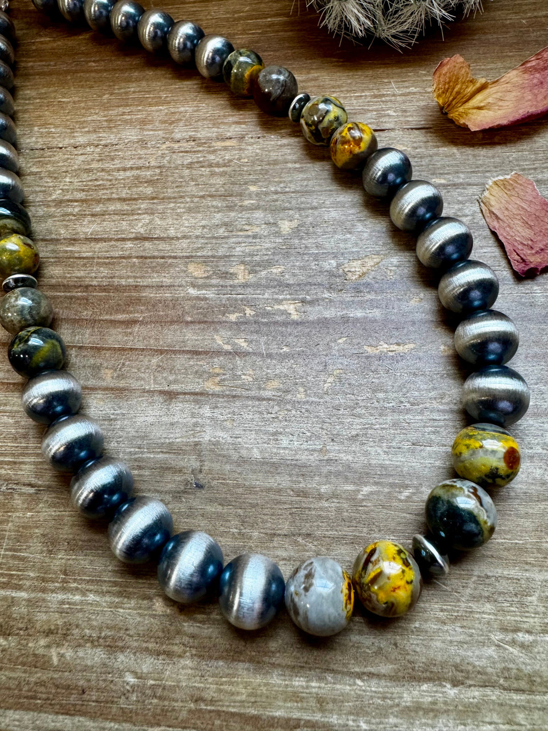 Bumblebee & Pearls Necklace - 12mm - 18”