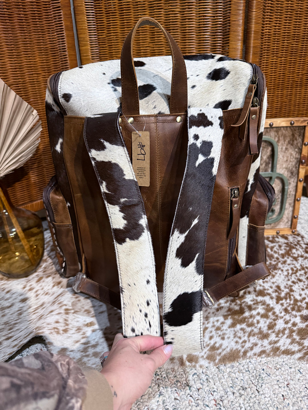 Evangeline Cowhide Backpack #97