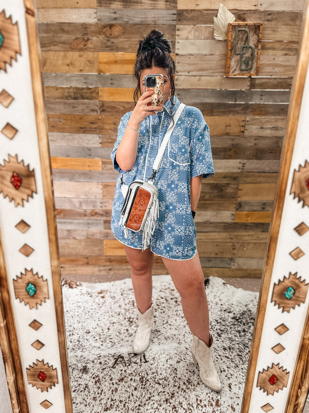 Paisley in Blue Romper