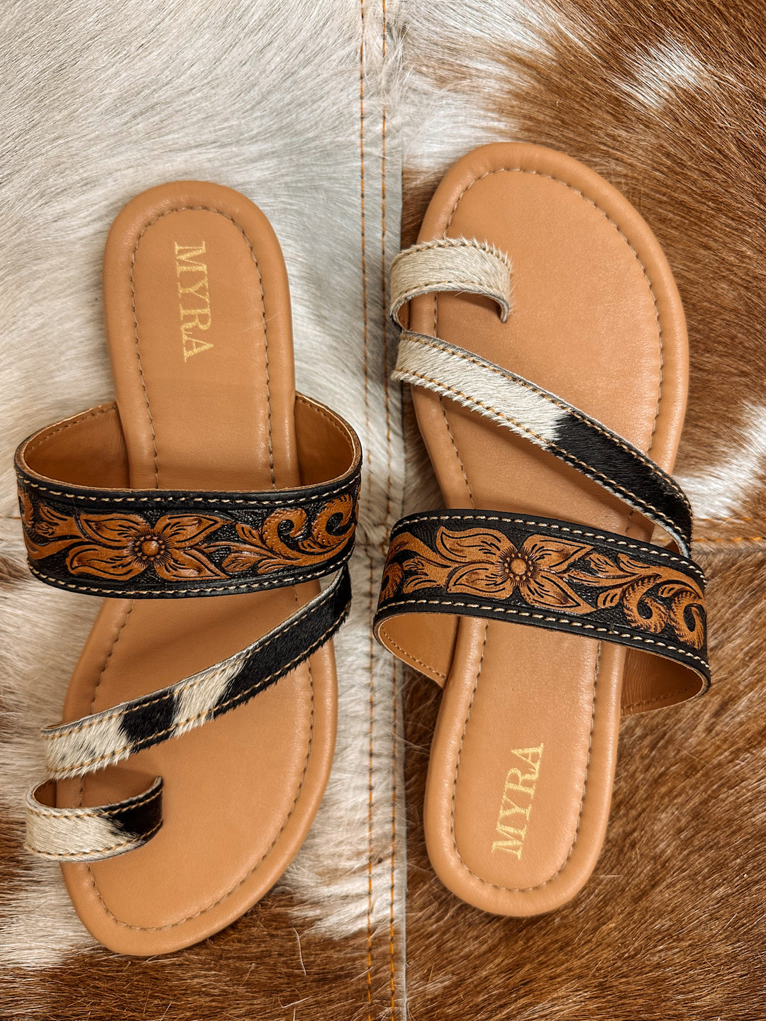 Greta Cowhide Sandals