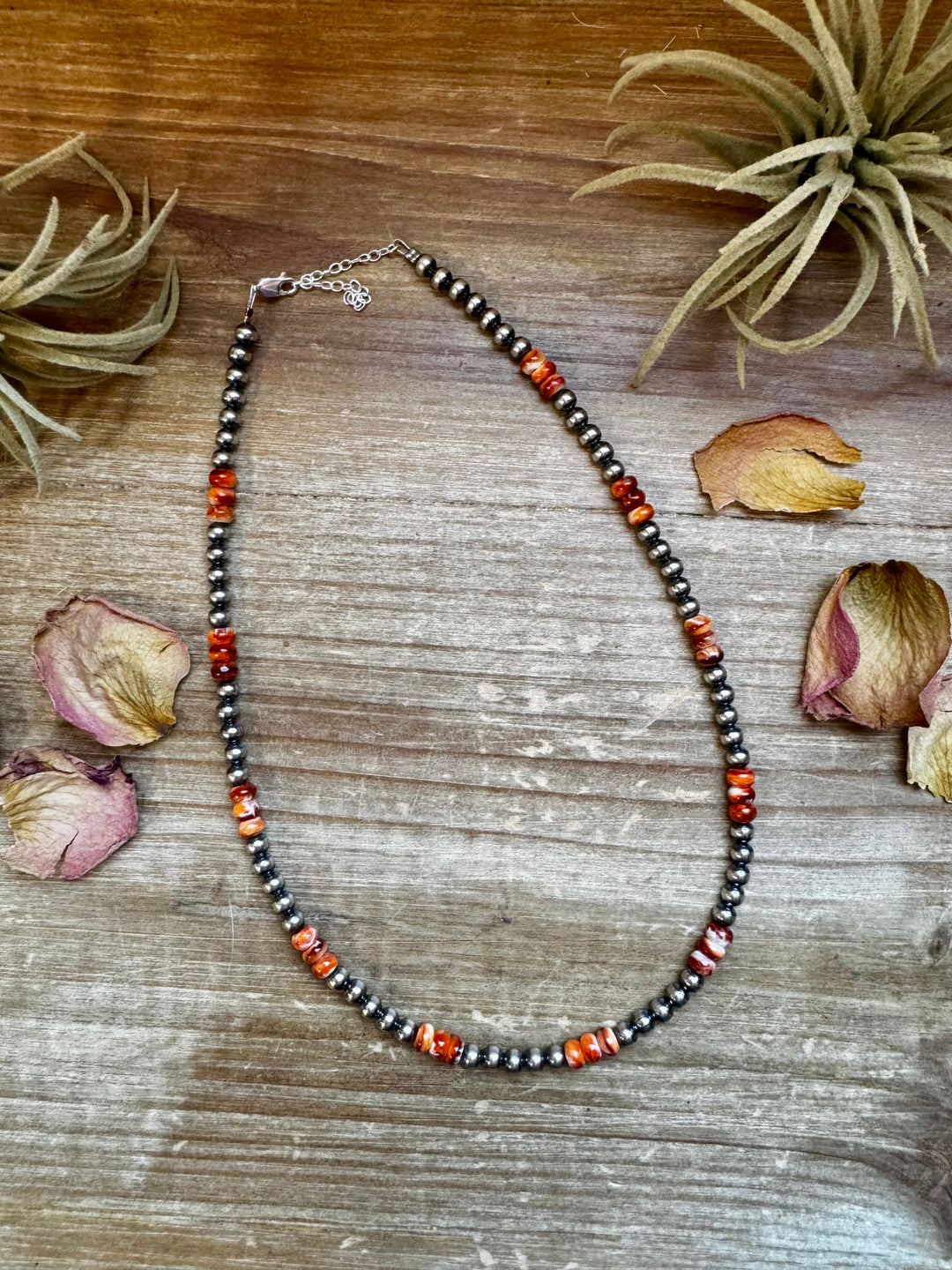 Spiny Oyster & Pearl Necklace - 5mm - 18”