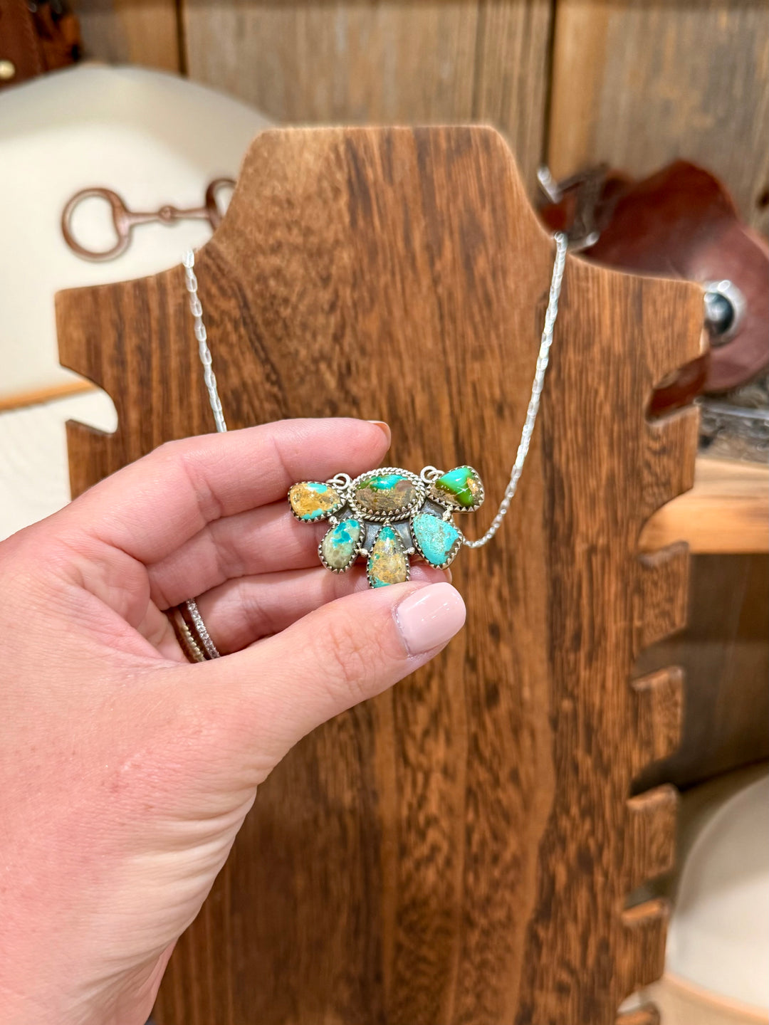 Dynasty Turquoise Cluster Necklace #2