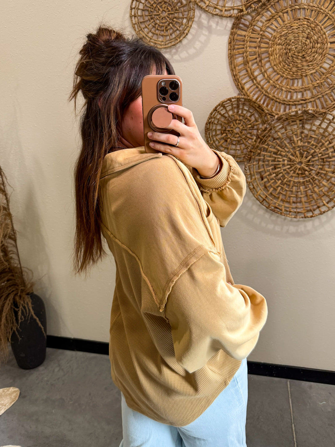 Jude & Judd Waffle Knit Button Up