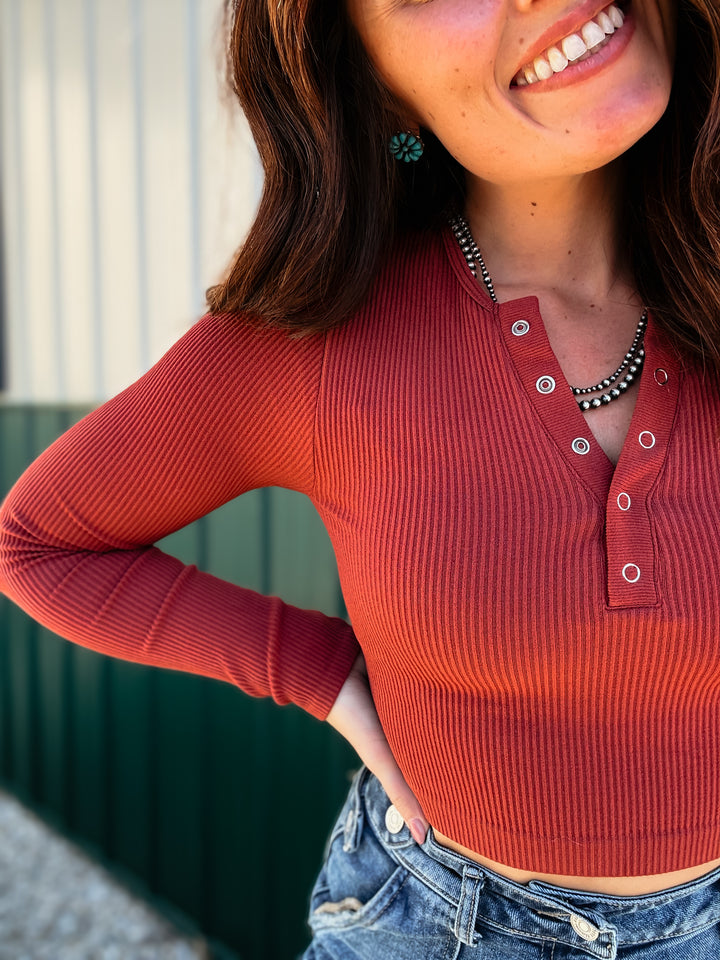 Butter Long Sleeve: Rust