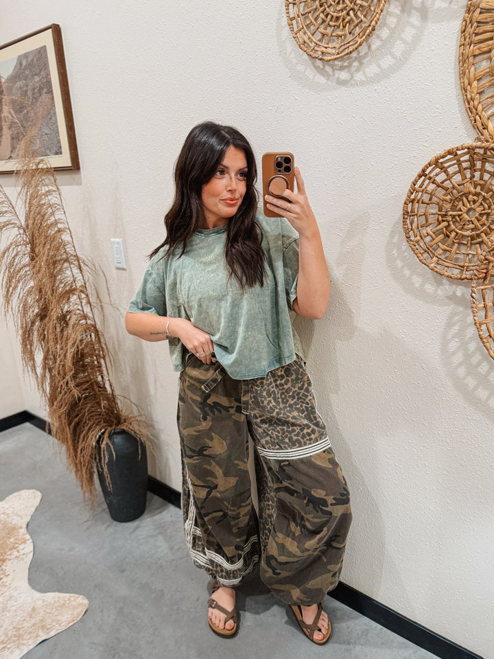 Core Mineral High- Low Tee: Jade
