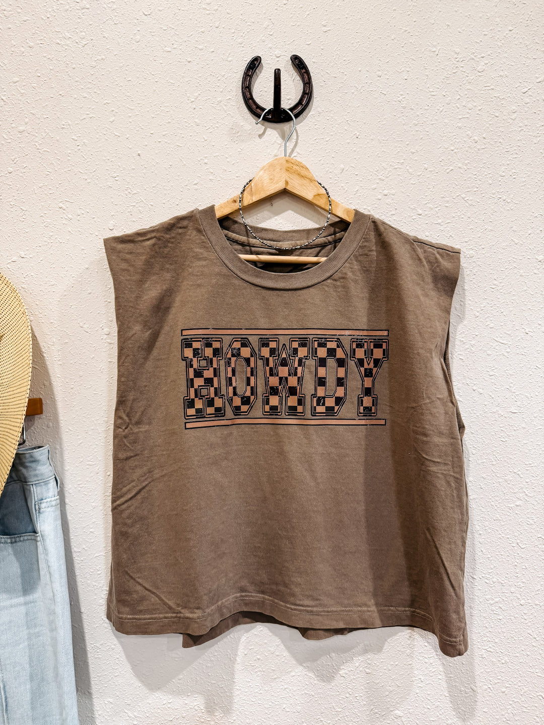 Howdy Checkered Boyfriend Tank