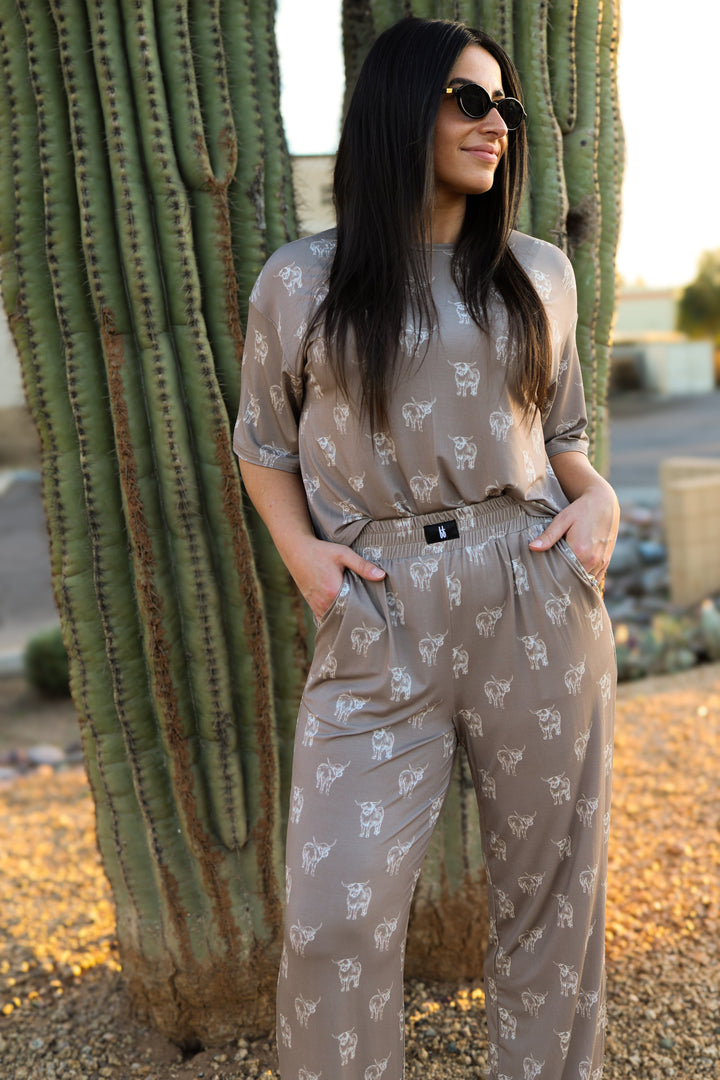 Women's Boxy Tee Lounge Set | Highland