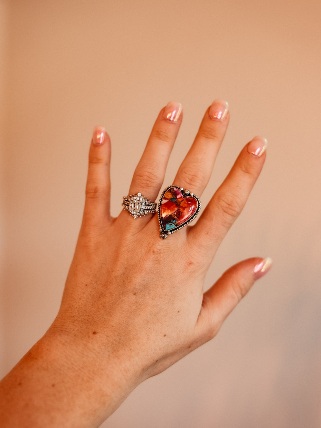 Heart Breaker Adjustable Ring: Dahlia #2