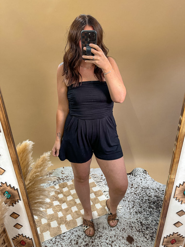 Essentials Romper: Black