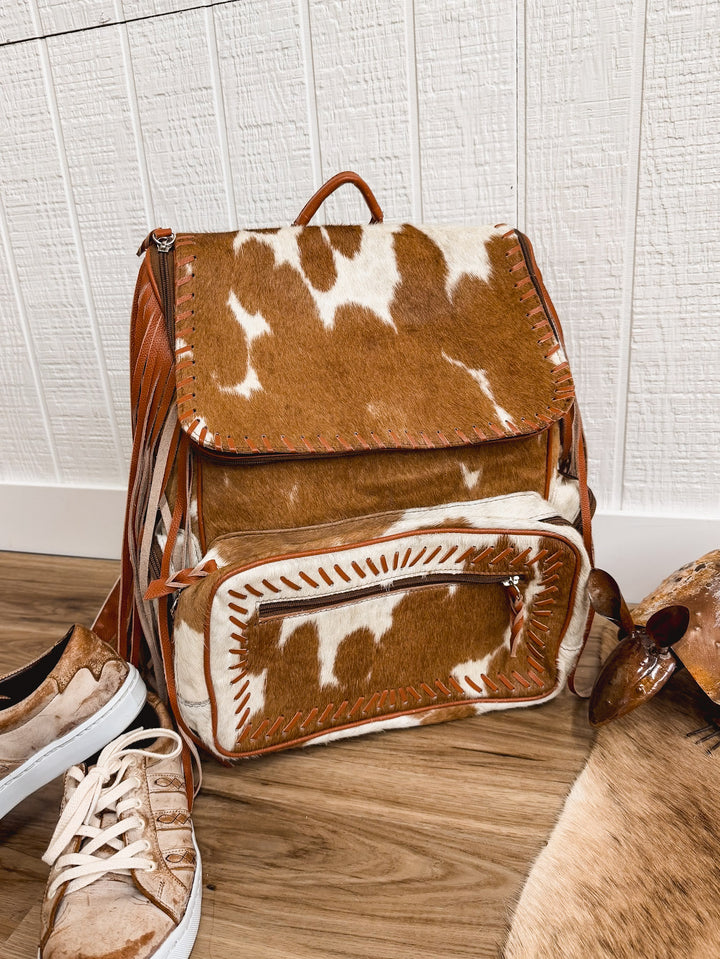 LuLu Fringe Cowhide Backpack