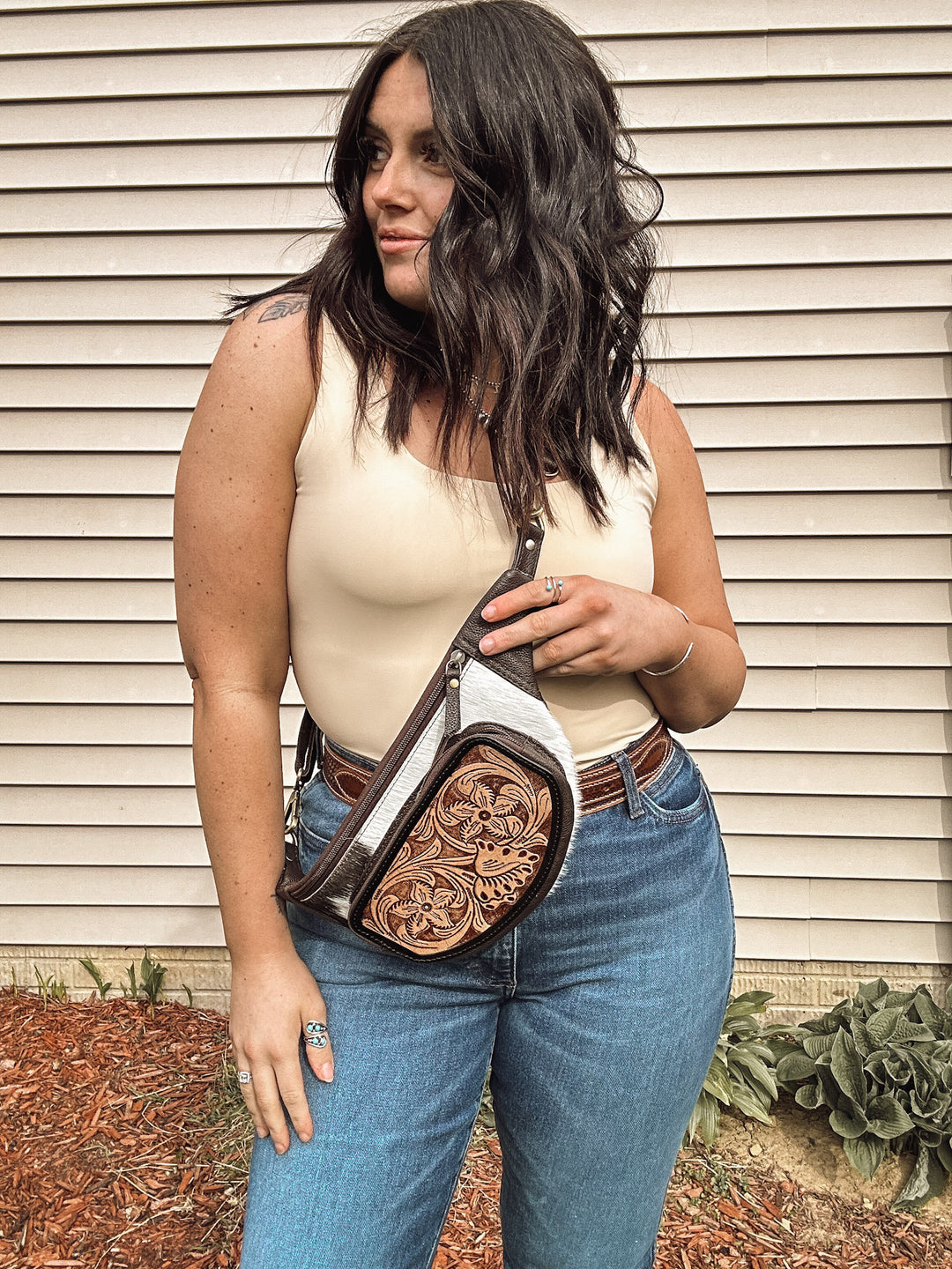 Essentials Tank Bodysuit: Cream