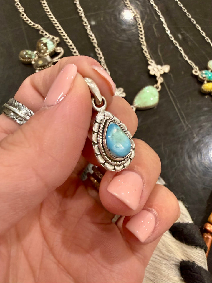 Turquoise Dainty Pendant #4