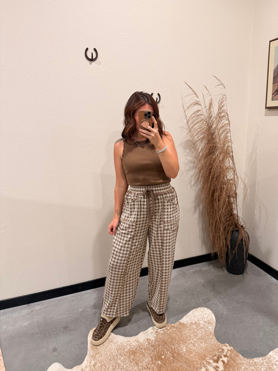 Gingham Barrel Lounge Pants