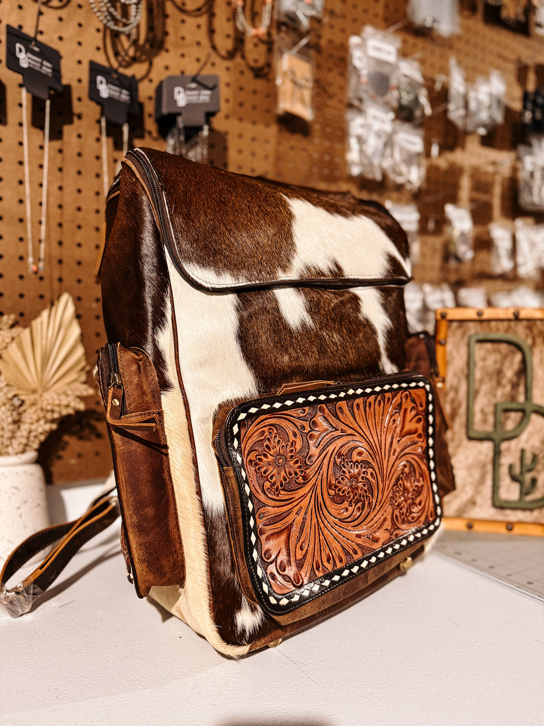 Evangeline Cowhide Backpack #45
