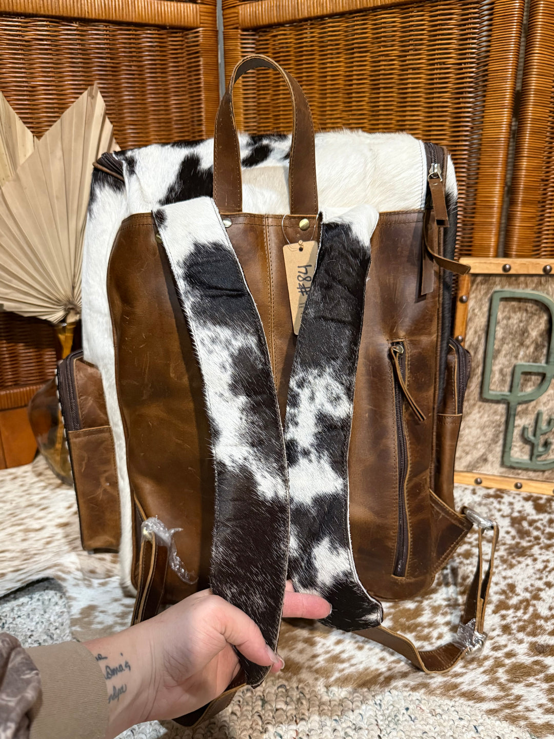 Evangeline Cowhide Backpack #84