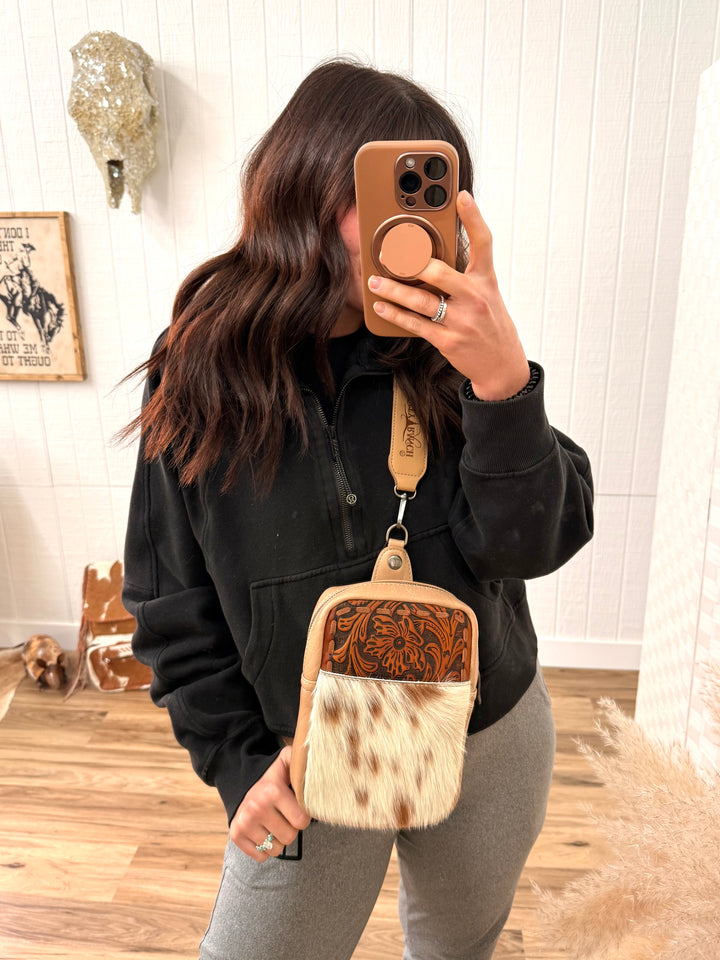 Cowhide Delulu Sling Bag