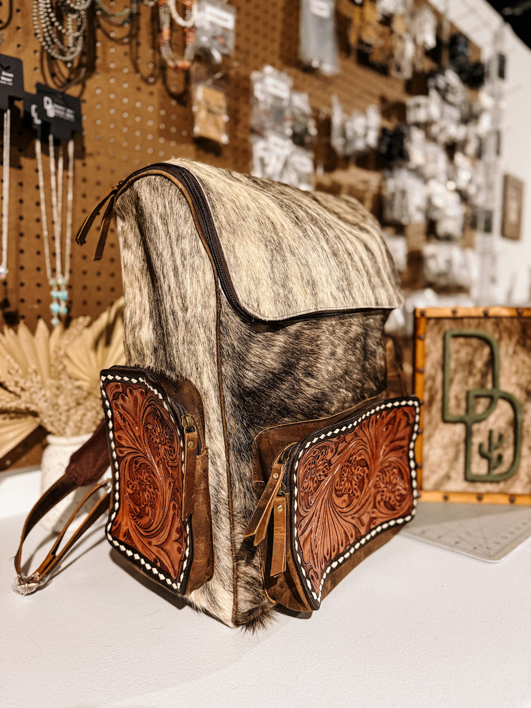 Evangeline Cowhide Backpack #13