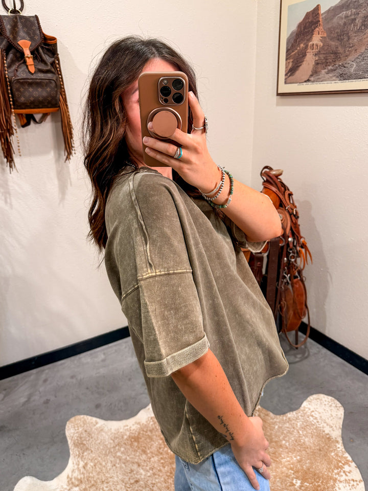 Core Washed Up Tee: Mocha