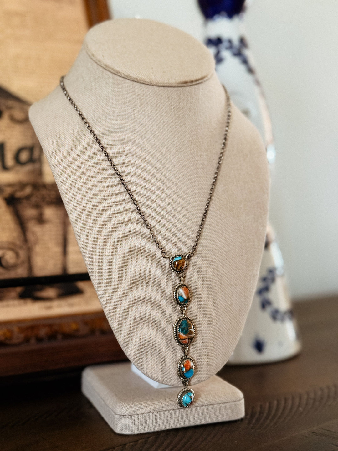 Spiny Oyster Lariat Necklace #1