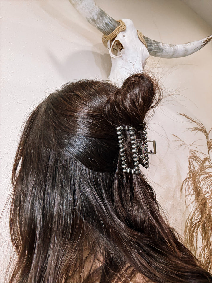 Western Mini Navajo Pearl Hair Claw