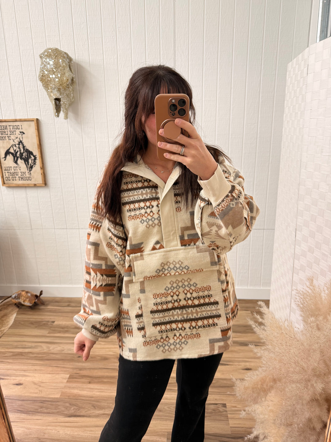 Aztec Pullover Sweatshirt