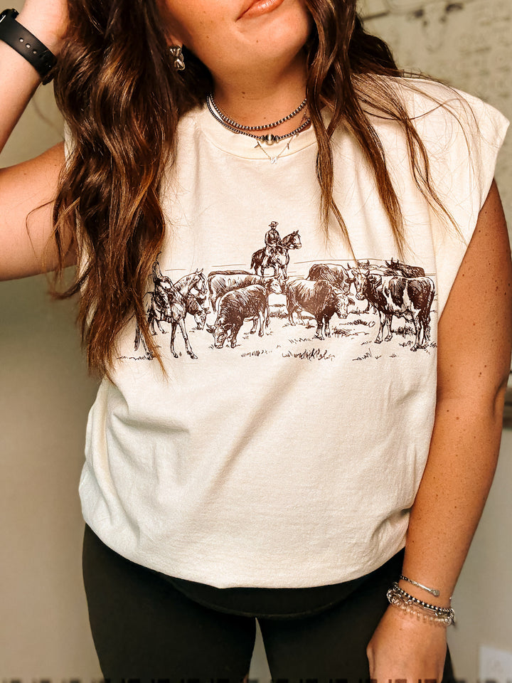 Content Cowboy Boyfriend Tank
