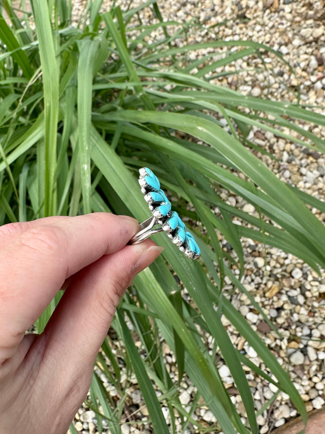 Long Beach Turquoise Cluster Ring