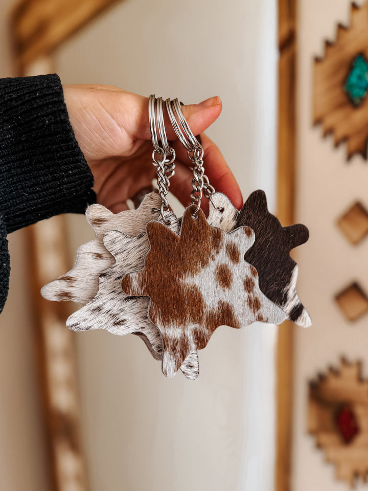 Mini Cowhide Keychain