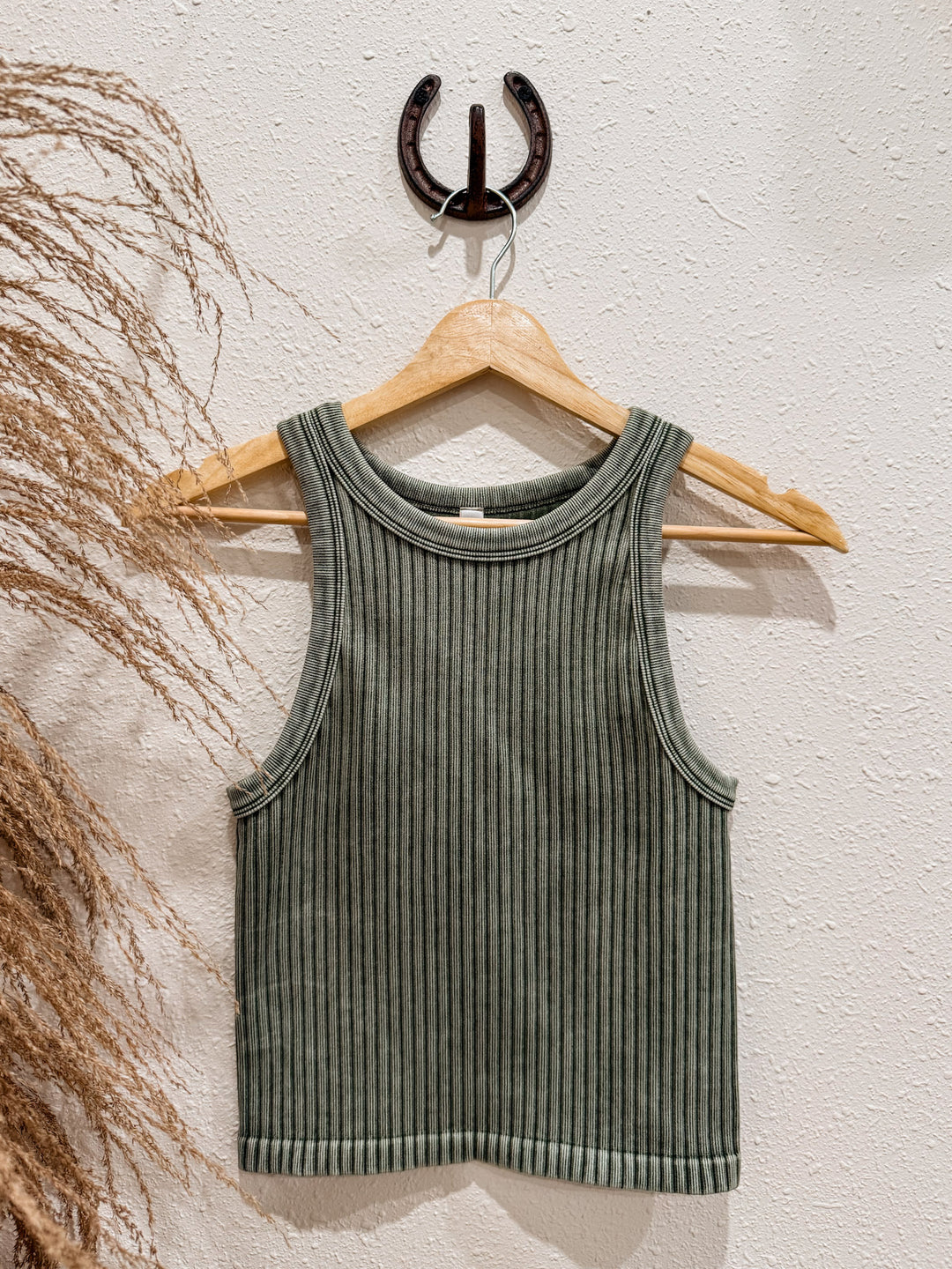 Core Ribbed Tank: Army Green