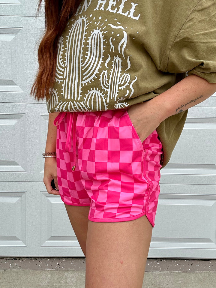 Track Shorts: Pink