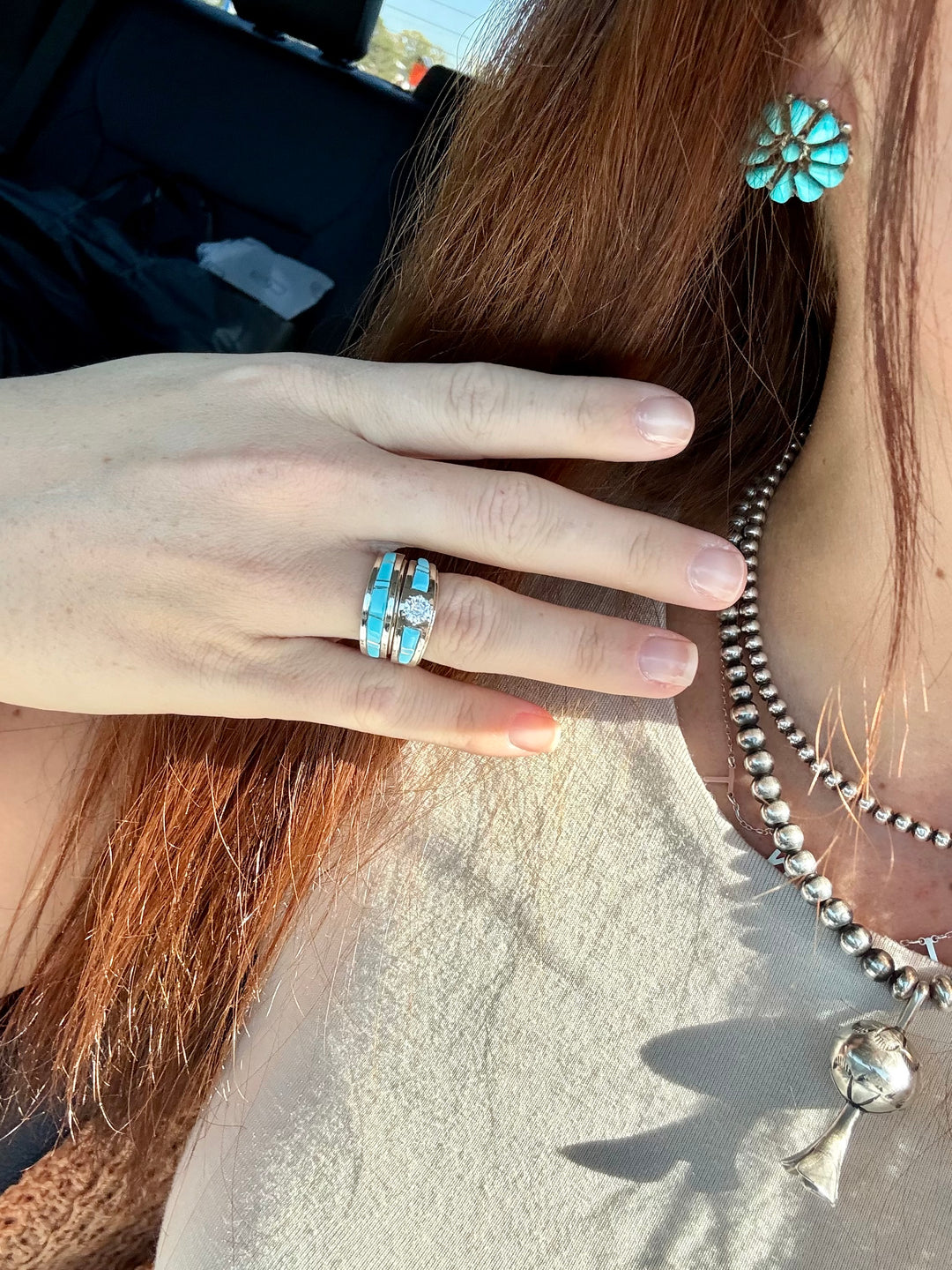 Kingman Turquoise Wedding Set